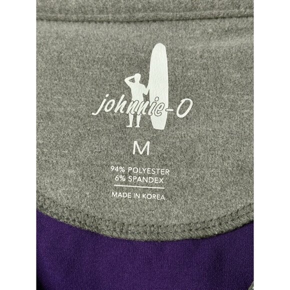Johnnie-O Brady Microfleece ¼ Zip Men’s M Purple Performance Pullover JMKO1410 - Picture 7 of 14